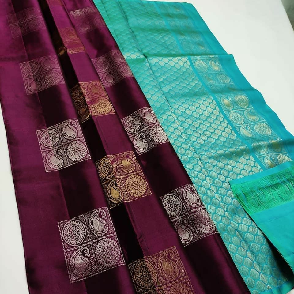 Capricious Wine Soft Silk Saree With Attractive Blouse Piece