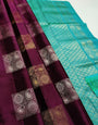 Capricious Wine Soft Silk Saree With Attractive Blouse Piece