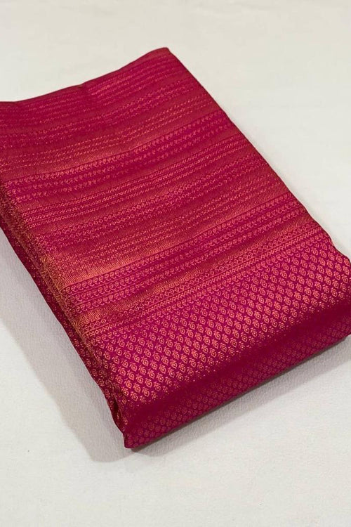 Load image into Gallery viewer, Imaginative Dark Pink Soft Silk Saree With Zephyr Blouse Piece
