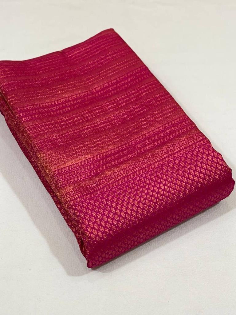 Imaginative Dark Pink Soft Silk Saree With Zephyr Blouse Piece