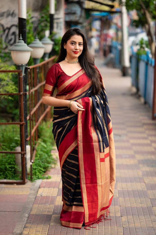 Load image into Gallery viewer, Prodigal Navy Blue Soft Silk Saree With Majestic Blouse Piece
