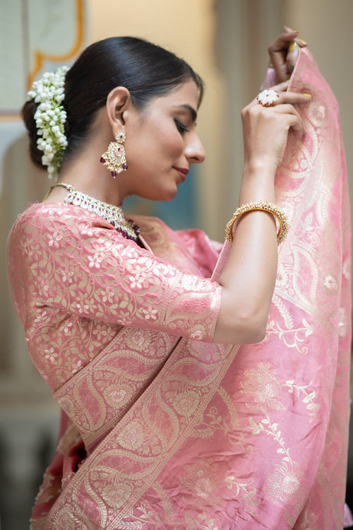 Load image into Gallery viewer, Redolent Peach Soft Silk Saree With Lagniappe Blouse Piece
