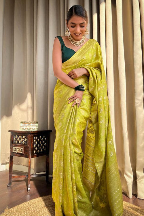 Load image into Gallery viewer, Enchanting Yellow Soft Silk Saree With Fantabulous Blouse Piece
