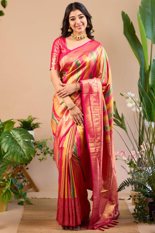 Load image into Gallery viewer, Luxuriant Multicolor Soft Banarasi Silk Saree With Supernal Blouse Piece
