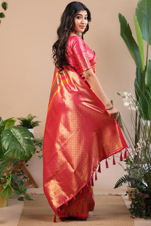 Load image into Gallery viewer, Luxuriant Multicolor Soft Banarasi Silk Saree With Supernal Blouse Piece
