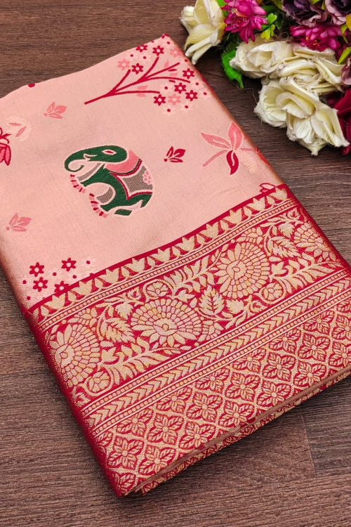 Load image into Gallery viewer, Ideal Pink Soft Silk Saree With Divine Blouse Piece
