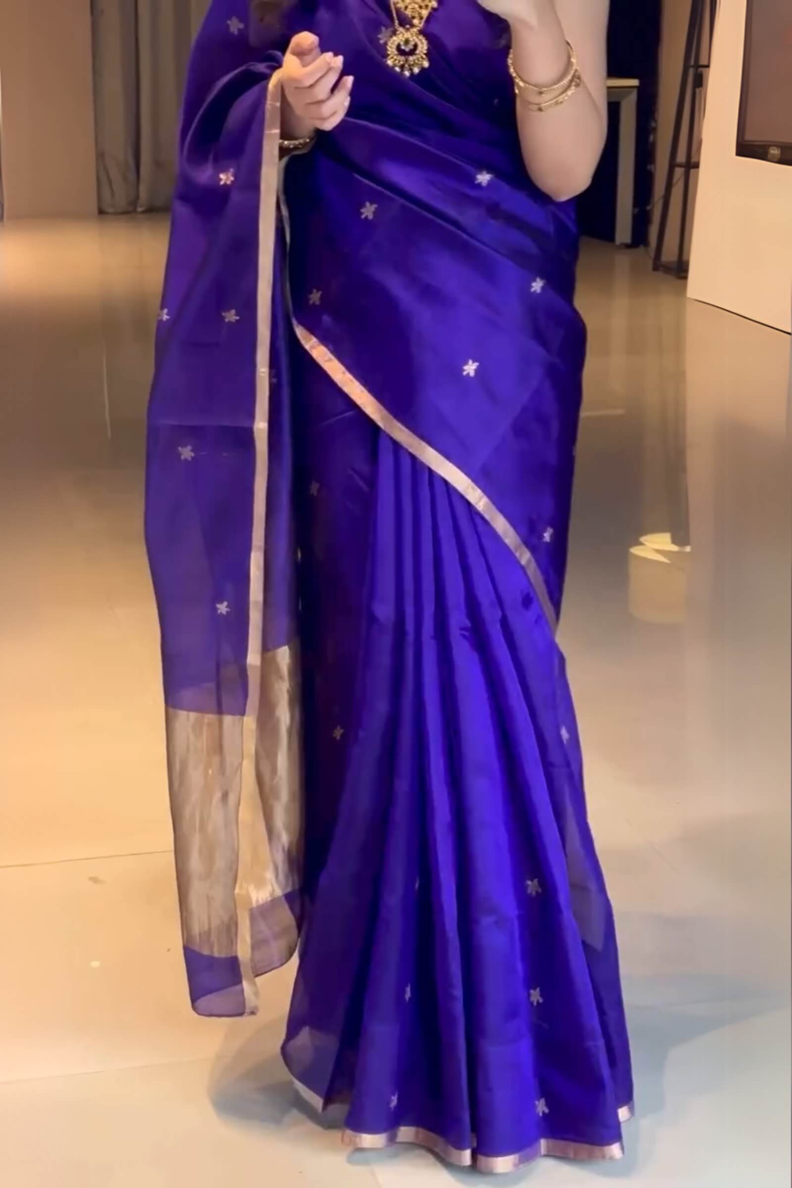 Ratatouille Royal Blue Soft Silk Saree With Wonderful Blouse Piece