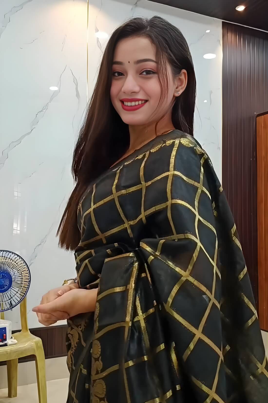 Classy Black Cotton Silk Saree With Refreshing Blouse Piece