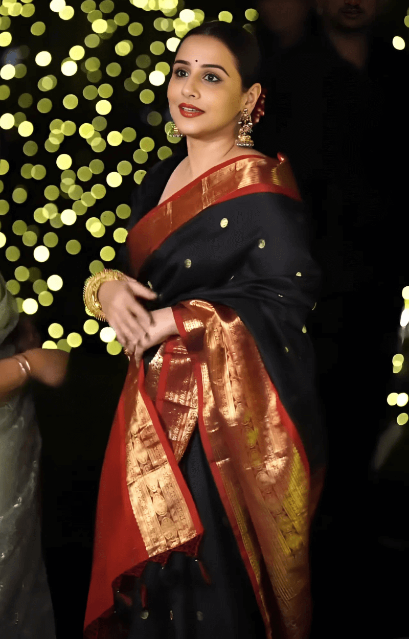 Gratifying Black Soft Banarasi Silk Saree With Assemblage Blouse Piece