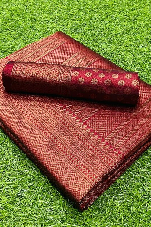 Load image into Gallery viewer, Exquisite Wine Soft Silk Saree With Wonderful Blouse Piece
