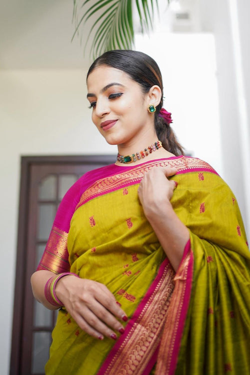 Load image into Gallery viewer, Elegant Mustard Soft Banarasi Silk Saree With Amazing Blouse Piece
