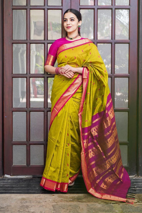 Load image into Gallery viewer, Elegant Mustard Soft Banarasi Silk Saree With Amazing Blouse Piece
