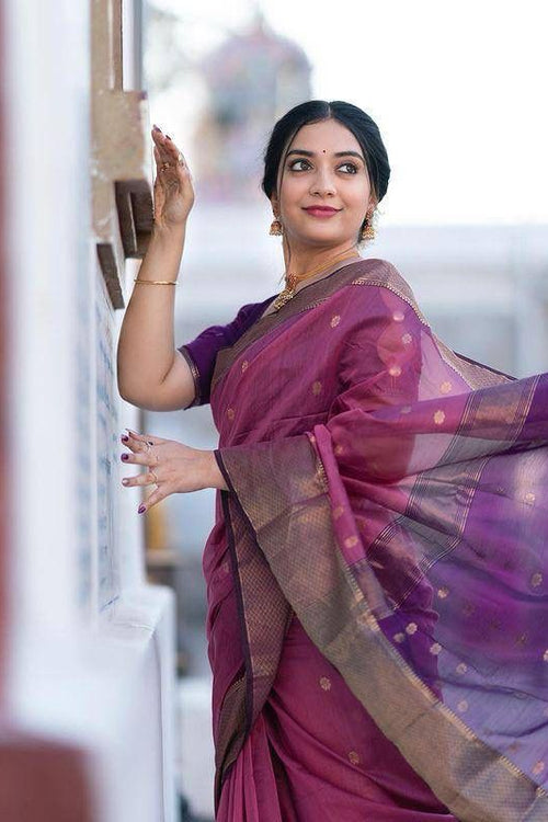 Load image into Gallery viewer, Angelic Lavendor Soft Silk Saree With Scrupulous Blouse Piece
