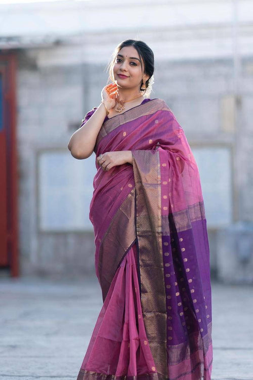 Load image into Gallery viewer, Angelic Lavendor Soft Silk Saree With Scrupulous Blouse Piece
