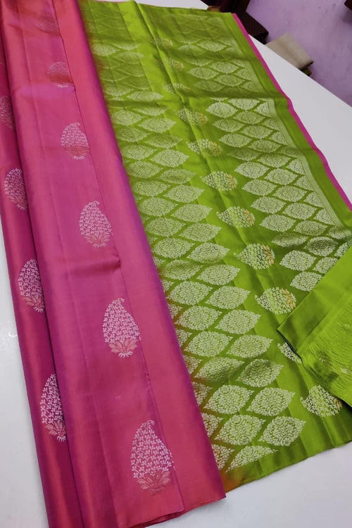 Load image into Gallery viewer, Glowing Pink Soft Silk Saree With Sonorous Blouse Piece
