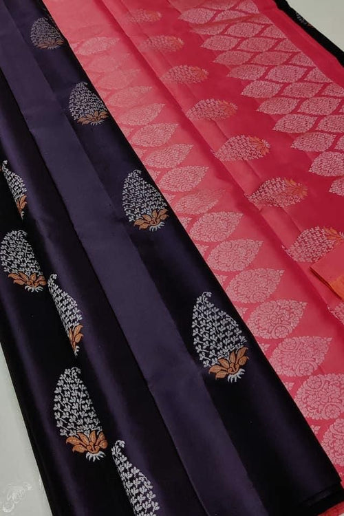 Load image into Gallery viewer, Twirling Purple Soft Silk Saree With Zephyr Blouse Piece
