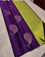 Ideal Purple Soft Silk Saree With Chatoyant Blouse Piece