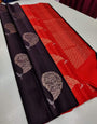 Lagniappe Wine Soft Silk Saree With Denouement Blouse Piece