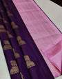 Refreshing Purple Soft Silk Saree With Sizzling Blouse Piece