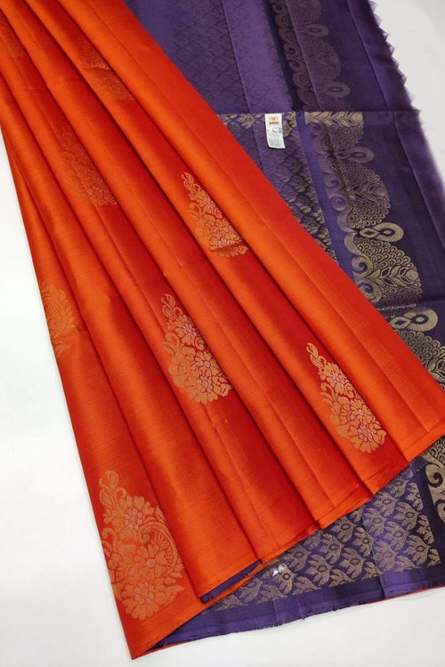 Load image into Gallery viewer, Deserving Orange Soft Silk Saree With Susurrous Blouse Piece
