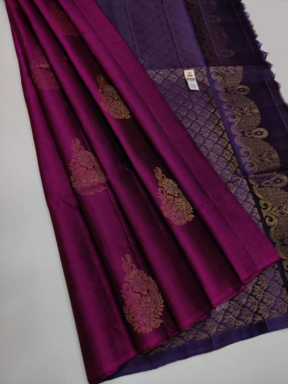 Confounding Purple Soft Silk Saree With Engaging Blouse Piece ...