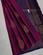 Confounding Purple Soft Silk Saree With Engaging Blouse Piece