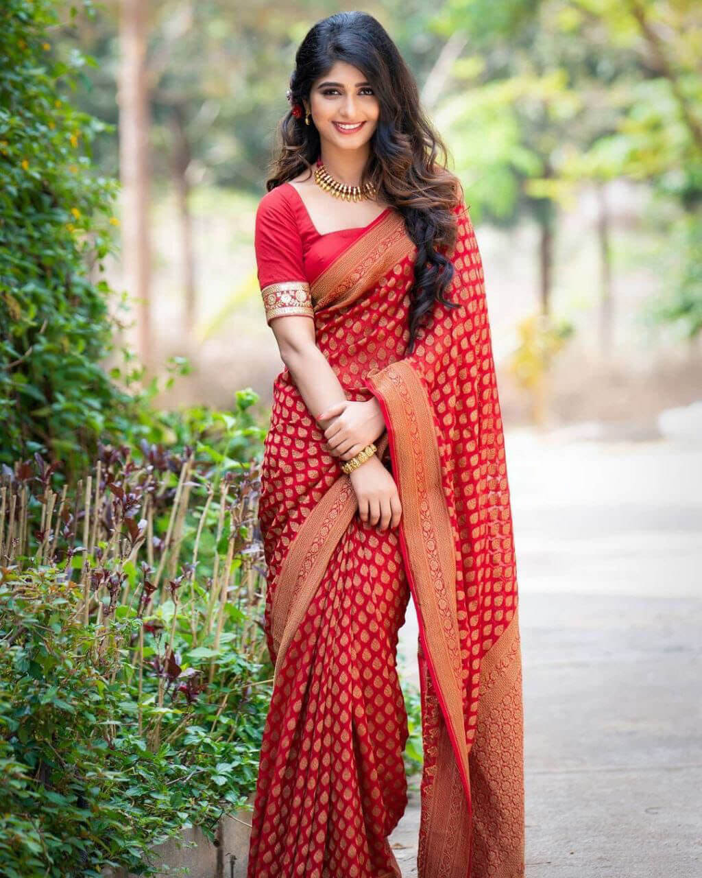 Red Colored Patola Printed Designer Silk Saree – Apparel Designer