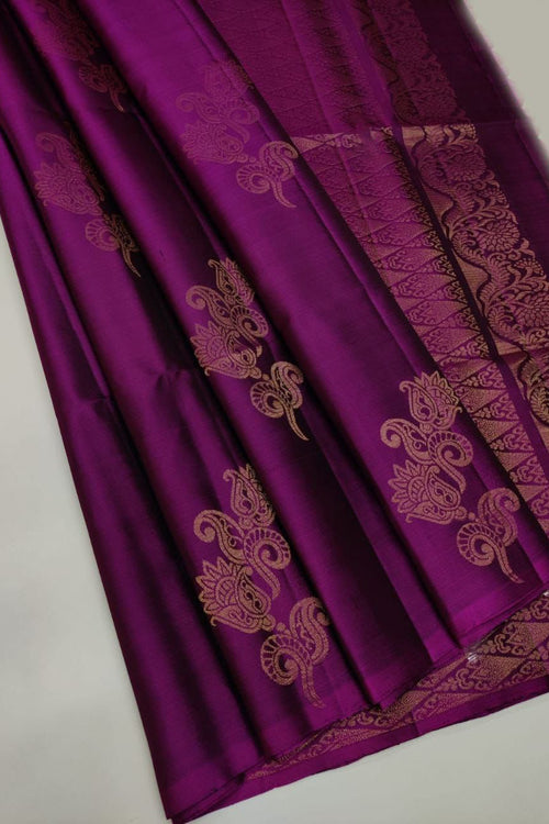 Load image into Gallery viewer, Fairytale Magenta Soft Silk Saree With Enthralling Blouse Piece
