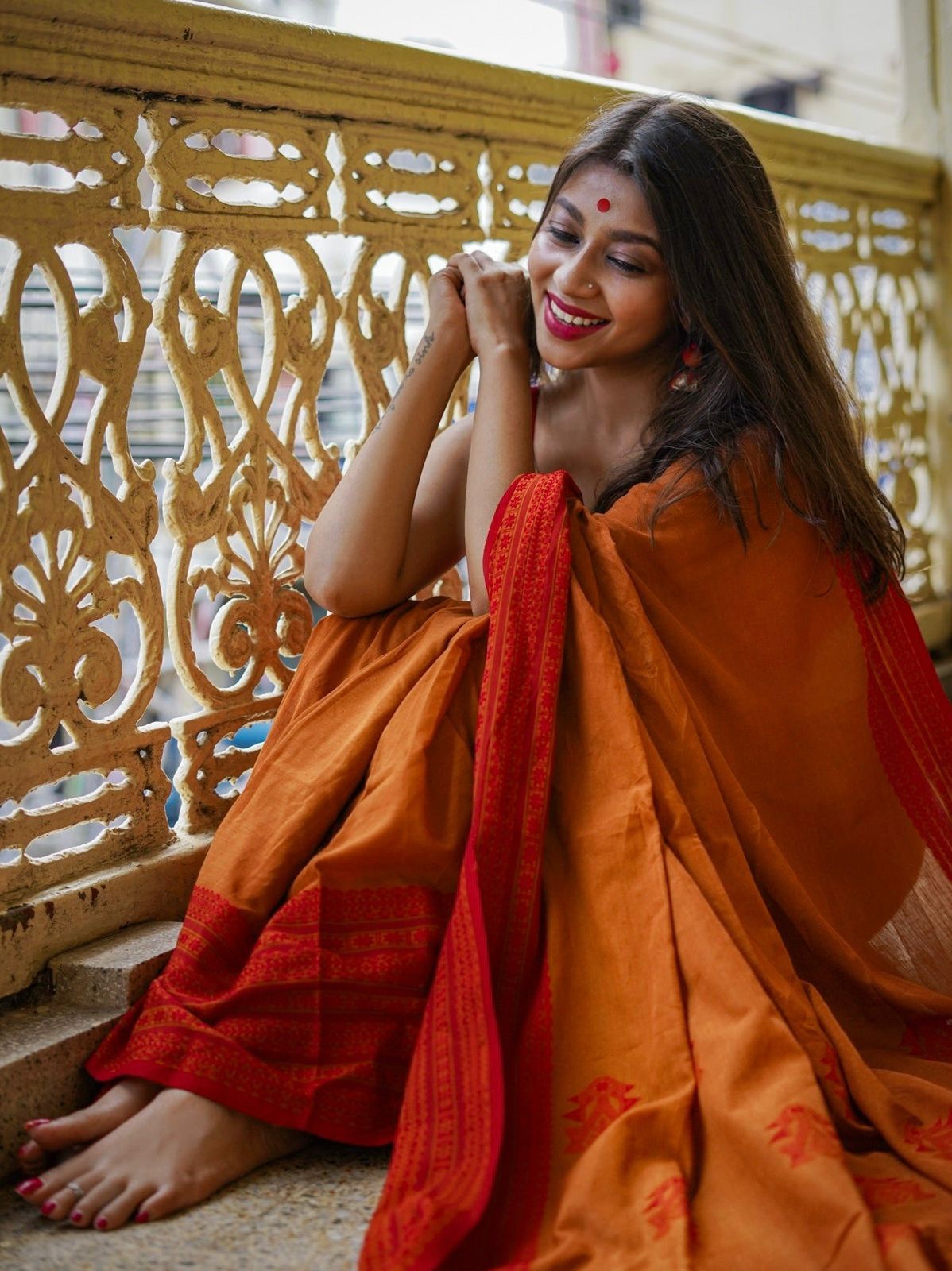 Stunning Yellow Cotton Silk Saree With Glowing Blouse Piece