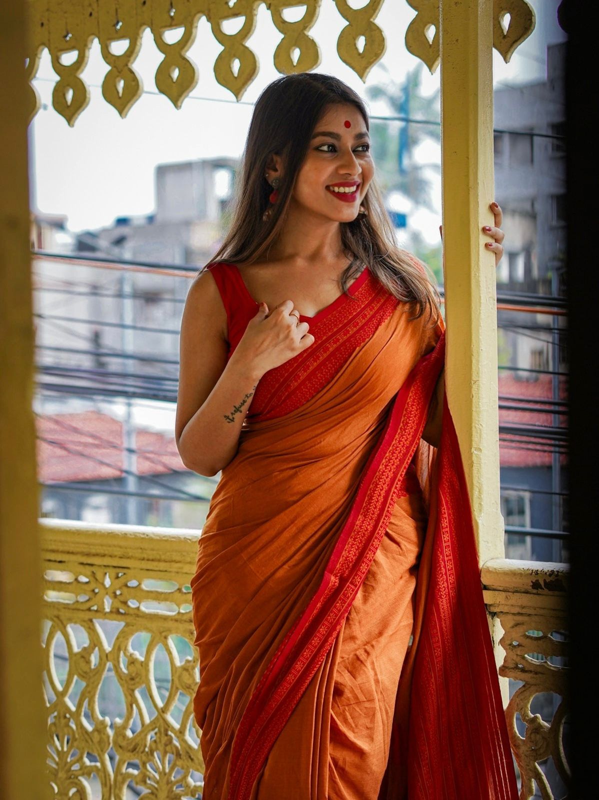 Stunning Yellow Cotton Silk Saree With Glowing Blouse Piece