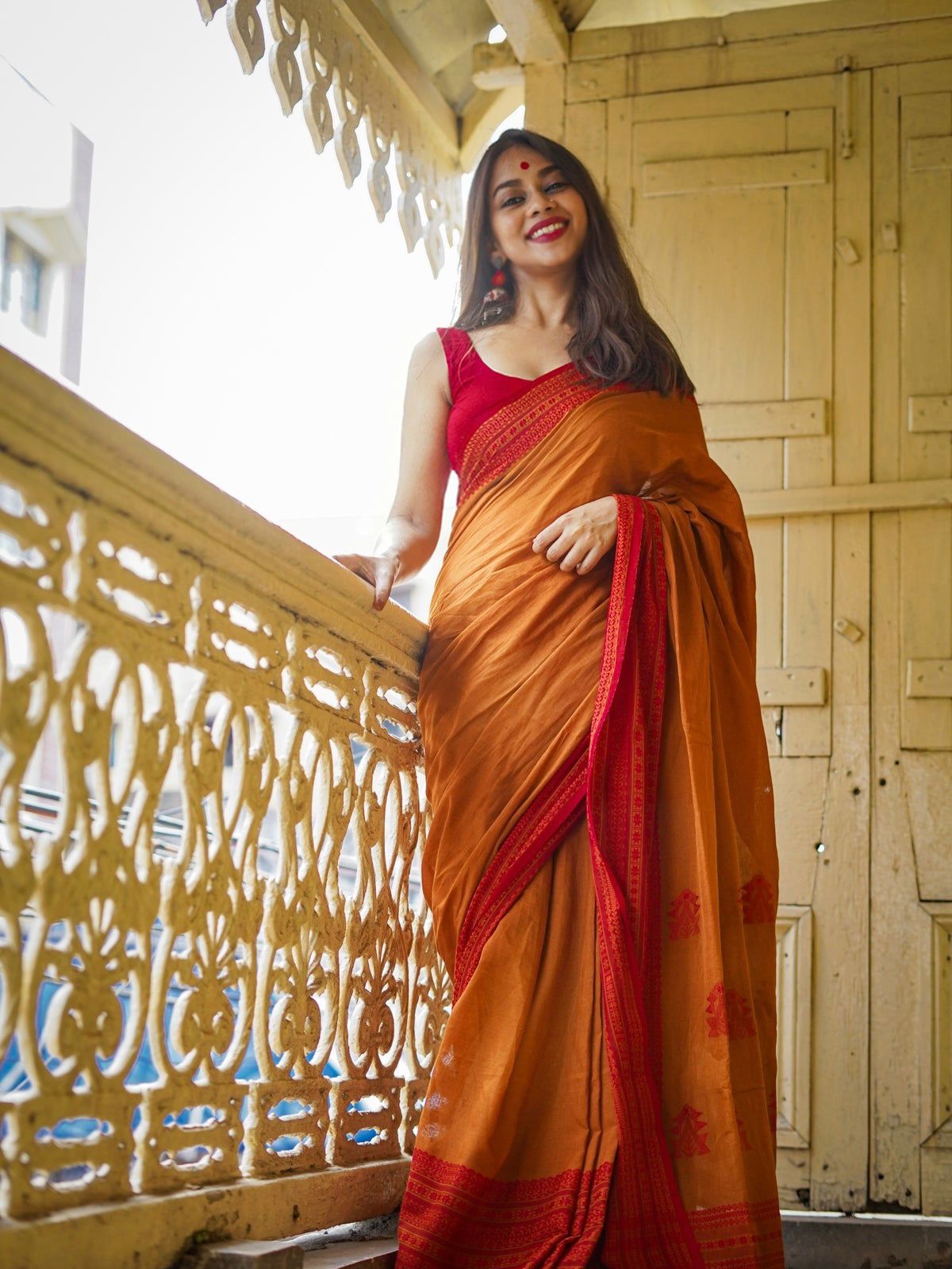 Stunning Yellow Cotton Silk Saree With Glowing Blouse Piece