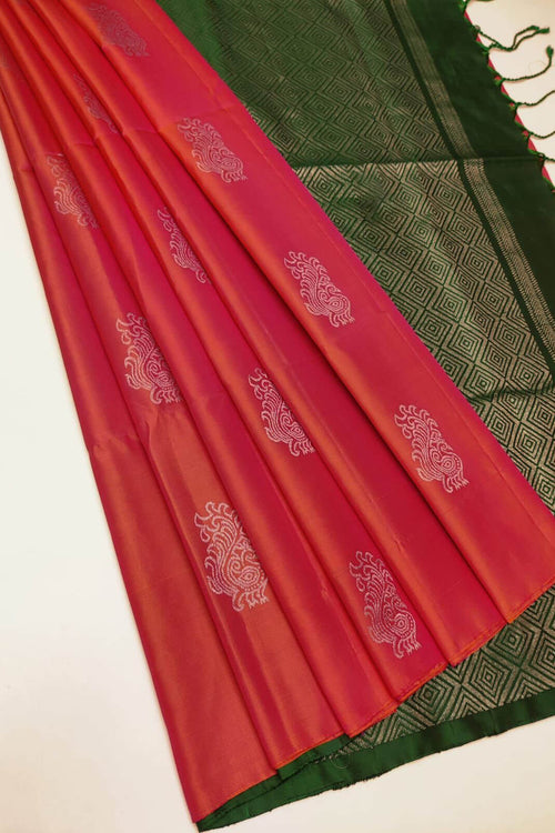 Load image into Gallery viewer, Smashing Pink Soft Silk Saree With Elaborate Blouse Piece
