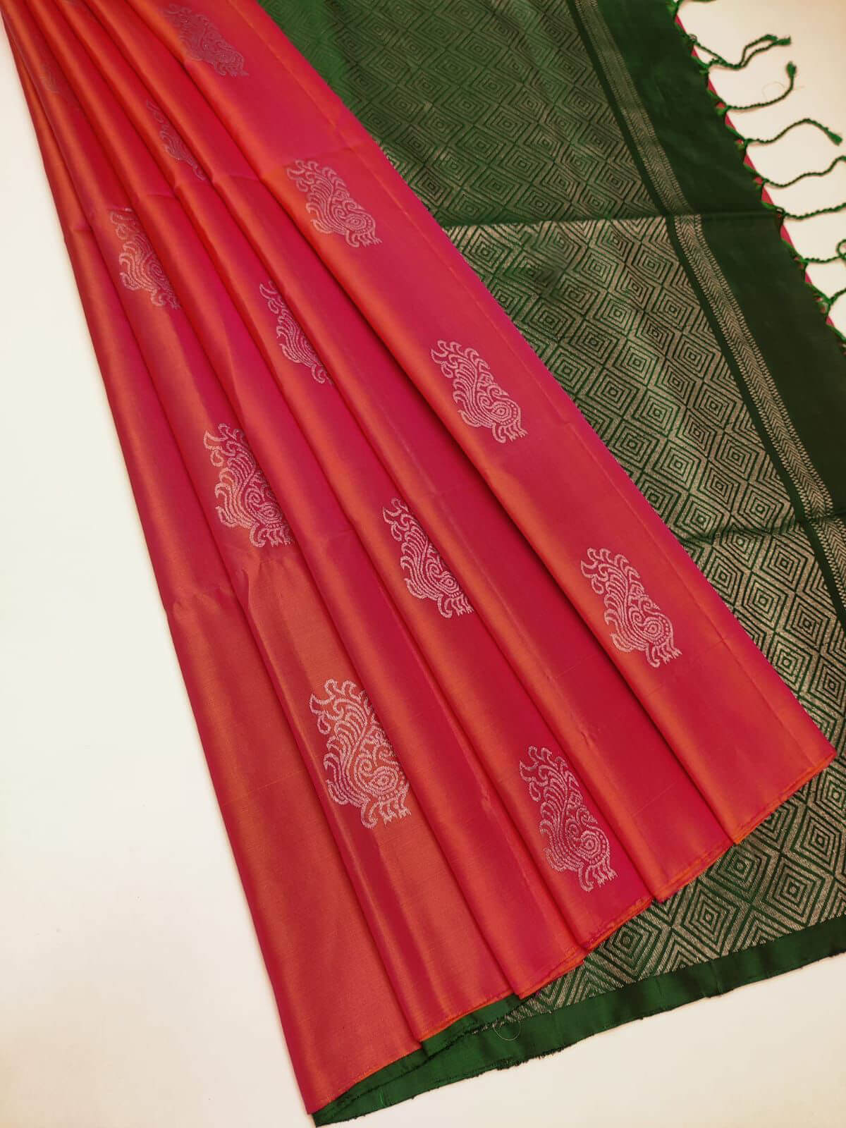 Smashing Pink Soft Silk Saree With Elaborate Blouse Piece