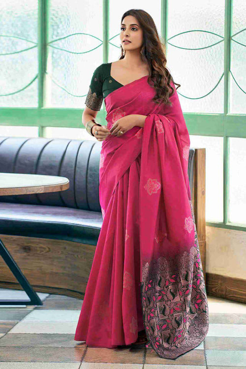 Load image into Gallery viewer, Attractive Dark Pink Soft Silk Saree With Wonderful Blouse Piece
