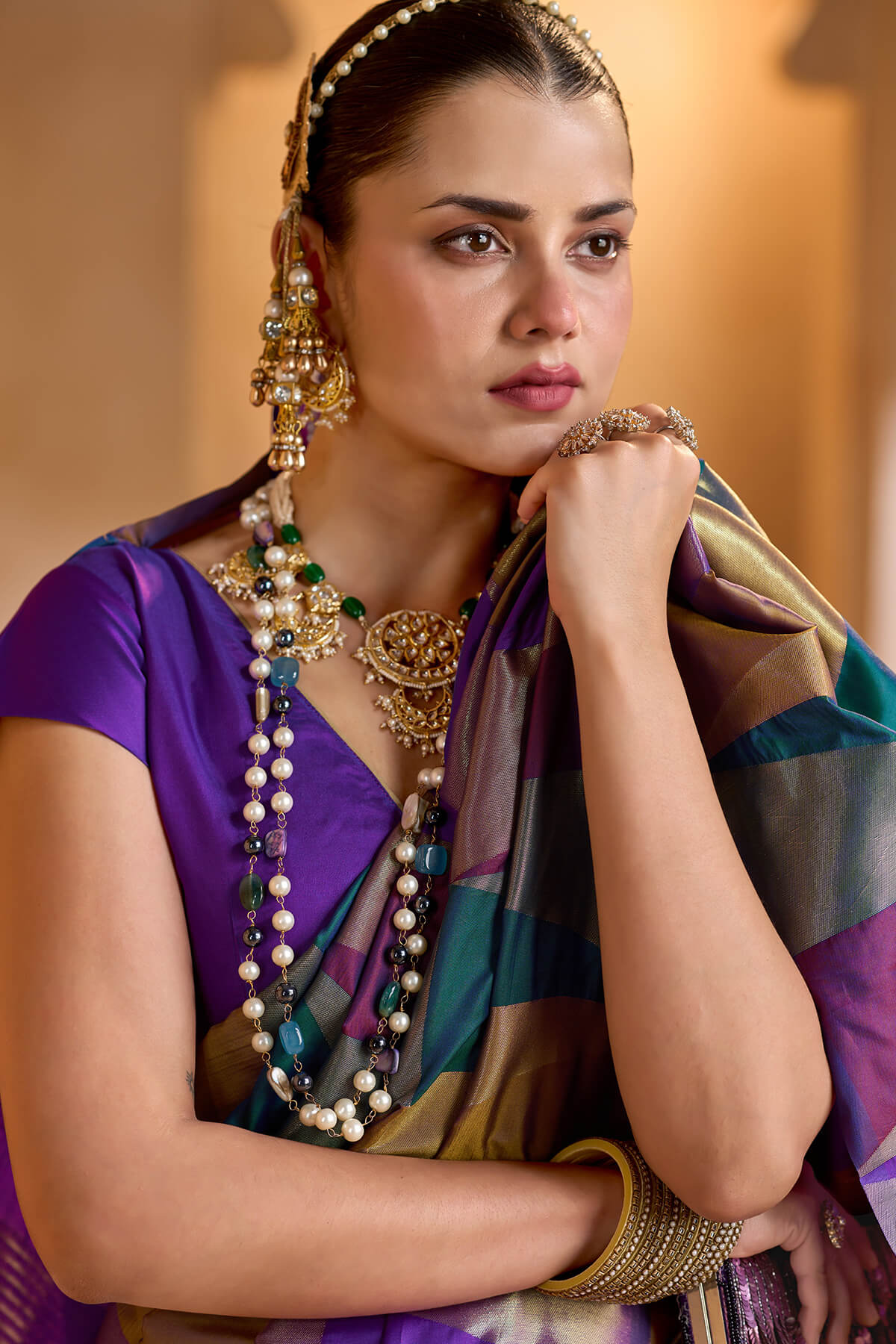 Dazzling Multicolor Soft Silk Saree With Ideal Blouse Piece