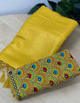 Prettiest Yellow Kanjivaram Silk Saree With Two Mellifluous Blouse Piece