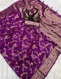 Scrumptious Purple Soft Banarasi Silk Saree With Redolent Blouse Piece