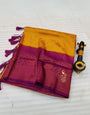 Inspiring Mustard Soft Banarasi Silk Saree With Admirable Blouse Piece