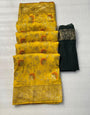 Beleaguer Yellow Soft Banarasi Silk Saree With Exquisite Blouse Piece