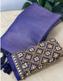 Piquant Blue Kanjivaram Silk Saree With Two Proficient Blouse Piece