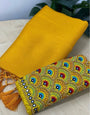 Incredible Yellow Kanjivaram Silk Saree With Two Majestic Blouse Piece