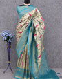 Unique Beige Digital Printed Soft Silk Saree With Appealing Blouse Piece