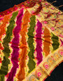 Majesty Multicolor Organza Silk Saree With Prominent Blouse Piece