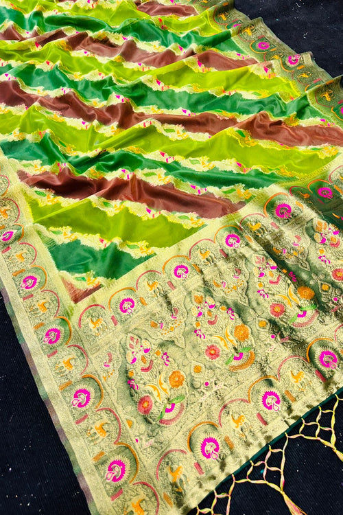Load image into Gallery viewer, Luxuriant Multicolor Organza Silk Saree With Blissful Blouse Piece
