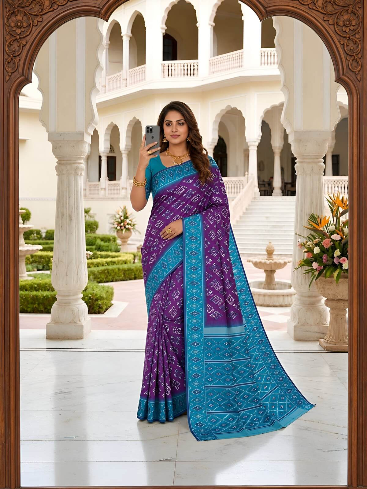Engaging Purple Soft Silk Saree With Refreshing Blouse Piece