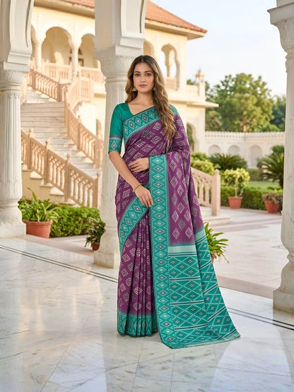Super classy Wine Soft Silk Saree With Enthralling Blouse Piece