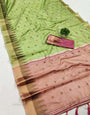 Beautiful Perrot Soft Banarasi Silk Saree With Prominent Blouse Piece