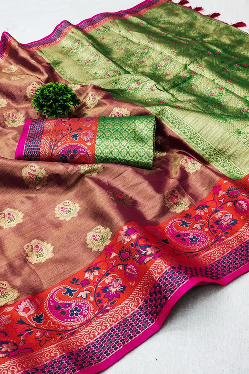 Load image into Gallery viewer, Enigmatic Magenta Soft Banarasi Silk Saree With Artistic Blouse Piece
