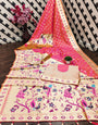 Amazing Pink Paithani Silk Saree With Precious Blouse Piece