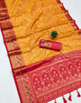 Scintilla Yellow Soft Banarasi Silk Saree With Staggering Blouse Piece